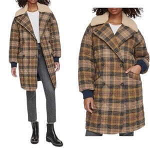 NWT Levi’s plaid quilted cocoon jacket Warm cozy fall winter oversized 90’s Y2K